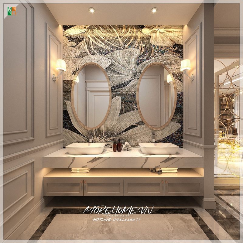 Thi công bàn đá lavabo